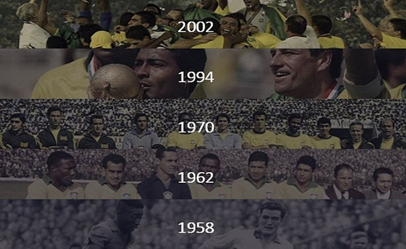 Brazil với 5 lần đăng quang